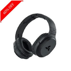 Fuji Bluetooth 5.0 Wireless Over Ear Headphone with Mic, Alexa Built-in - Active Noise Cancellation, 40h Battery,Fast Charging, Foldable,Black
