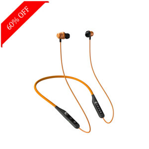 Fuji Neckband, with 30dB ANC,360 degree, upto 48 hours Playback (YB4) Bluetooth  (Black, orange, In the Ear)